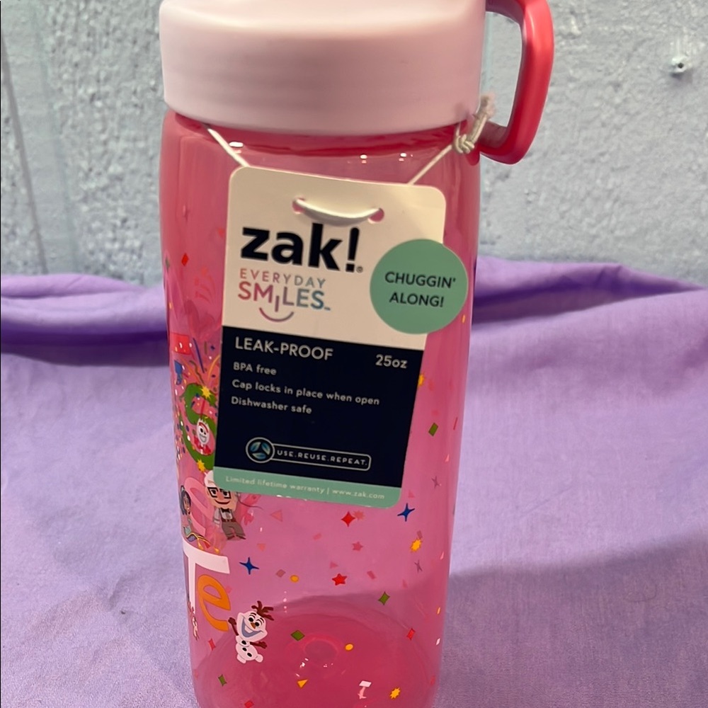 NWT Disney Pink Water Bottle - Picture 2 of 3
